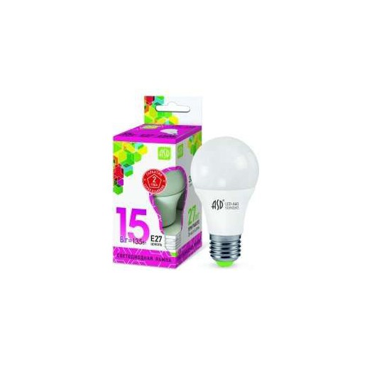Лампа светодиодная LED-A60-standard 15Вт грушевидная 230В E27 6500К 1350лм ASD 4690612014203
