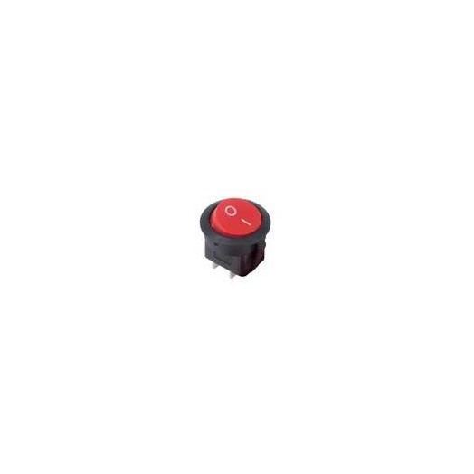 Выключатель клавишный круглый 250В 6А (2с) ON-OFF красн. (RWB-213 SC-214 MRS-102-8) Rexant 36-2560