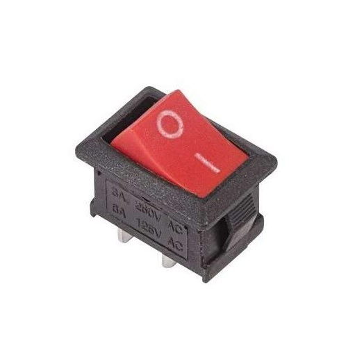 Выключатель клавишный 250В 6А (2с) ON-OFF красн. Mini (RWB-201 SC-768) Rexant 36-2111