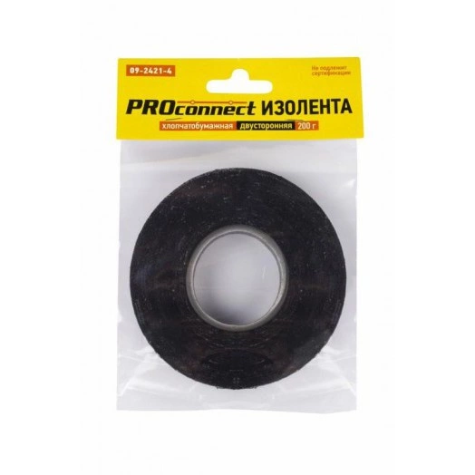 Изолента х/б 18мм двусторонняя 31.9м 200г Proconnect 09-2421-4 Изолента х/б 18мм двусторонняя 31.9м 200г Proconnect 09-2421-4