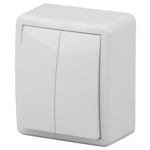 Выключатель 2-кл. ОП Эра Эксперт 10А IP20 11-1204-01 250В 10AX бел. Эра Б0020663