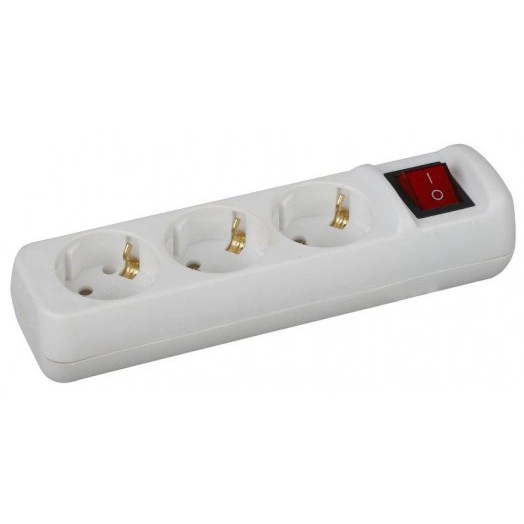 Колодка удлинителя KX-3es 3-м с зазeмл. выкл. ЭРА Б0028342