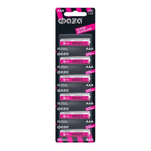 Элемент питания алкалиновый LR03 Super Alkaline BL-6 (уп.6шт) ФАZА 5002012