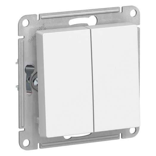 Механизм выключателя 2-кл. СП AtlasDesign 10А IP20 (сх. 5) 10AX бел. SchE ATN000151