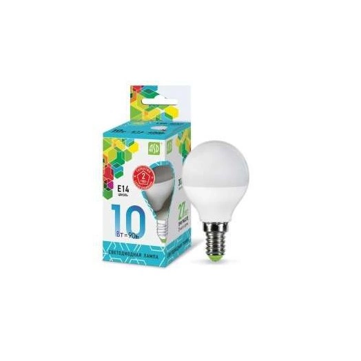 Лампа светодиодная LED-Шар-standard 10Вт 4000К нейтр. бел. E14 900лм 230В ASD 4690612015453