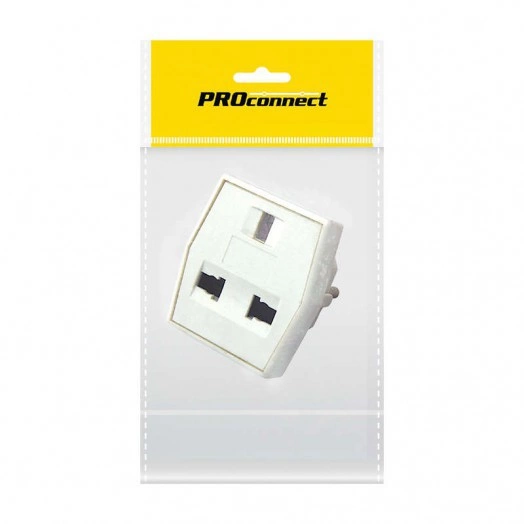 Переходник сетевой "КВАДРАТ" бел. (инд. упак.) PROCONNECT 11-1011-9