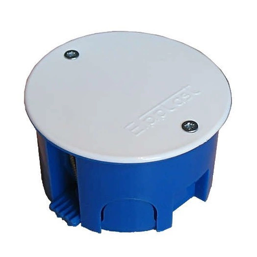 Коробка разветвительная СП d70х40 крышка на винтах пластиковые лапки для г/к Epplast 155176