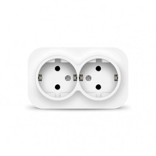 Розетка 2-м ОП 16А IP20 с заземл. бел. IONICH 1419