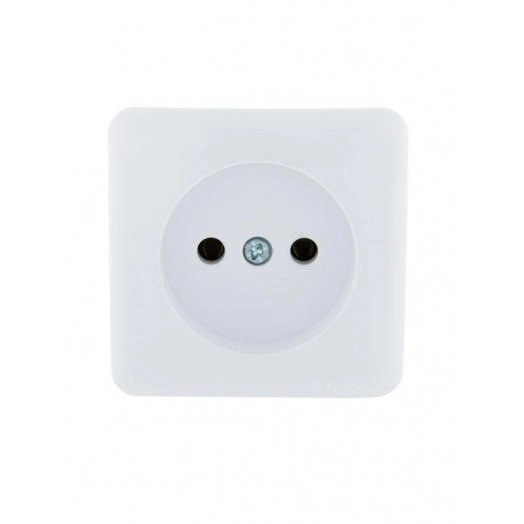Розетка 1-м ОП Viola 16А IP20 без заземл. бел. LEZARD 751-0200-121