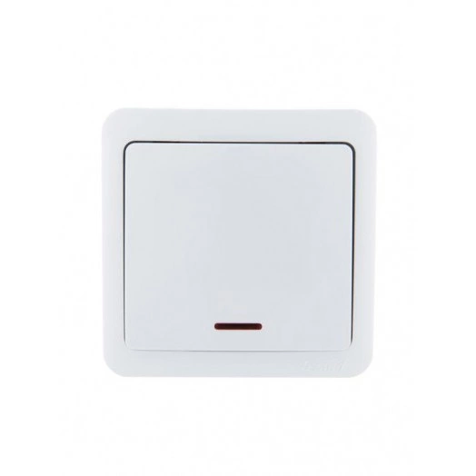 Выключатель 1-кл. 1п ОП Viola 10А IP20 с подсветкой бел. LEZARD 751-0200-111