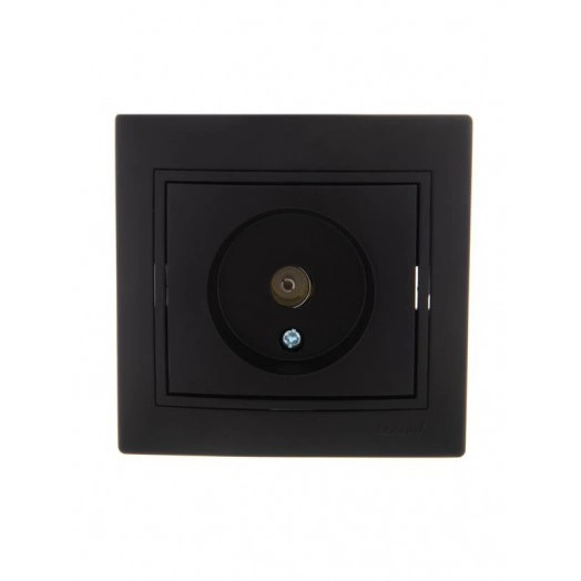 Розетка проходная TV СП Mira черн. бархат LEZARD 701-4242-129