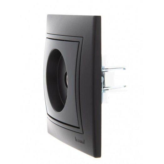 Розетка проходная TV СП Mira черн. бархат LEZARD 701-4242-129