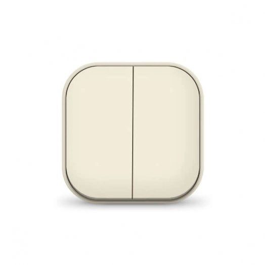 Выключатель 2-кл. 1п ОП 10А IP20 сл. кость IONICH 1425