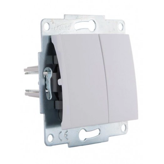 Механизм выключателя 2-кл. 1п СП Karina 10А IP20 бел. LEZARD 707-0288-101