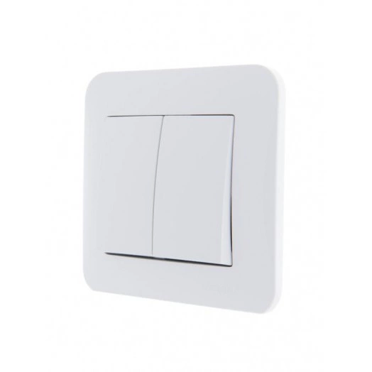 Механизм выключателя 2-кл. 1п СП Karina 10А IP20 бел. LEZARD 707-0288-101