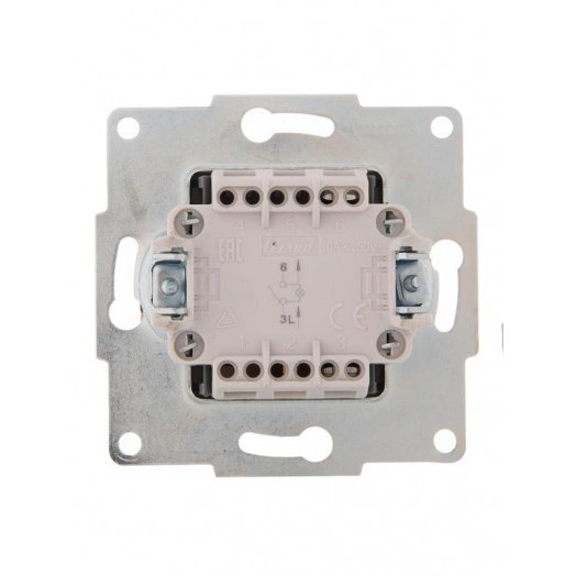 Механизм выключателя 1-кл. 1п СП Karina 10А IP20 с подсветкой крем. LEZARD 707-0388-111