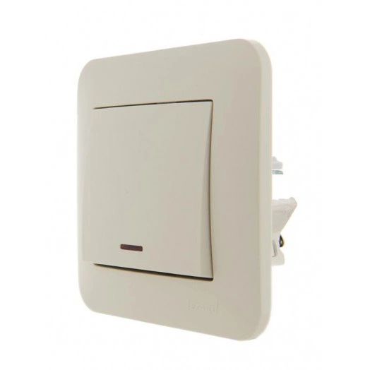 Механизм выключателя 1-кл. 1п СП Karina 10А IP20 с подсветкой крем. LEZARD 707-0388-111