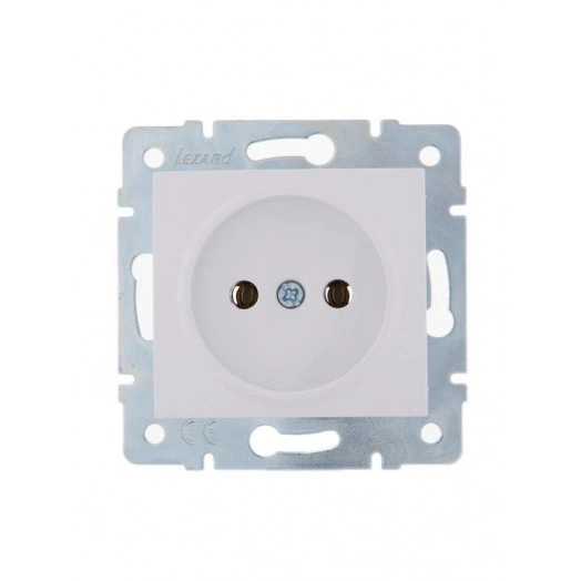 Механизм розетки 1-м СП Karina 16А IP20 без заземл. термопласт бел. LEZARD 707-0288-121B