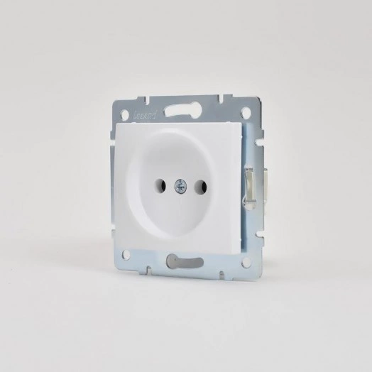 Механизм розетки 1-м СП Karina 16А IP20 без заземл. термопласт бел. LEZARD 707-0288-121B