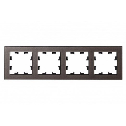 Рамка 4-м AtlasDesign Nature стекло мокко SchE ATN320604