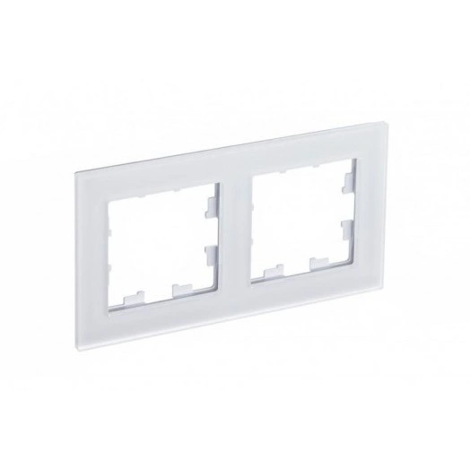 Рамка 2-м AtlasDesign Nature матов. стекло бел. SchE ATN330102