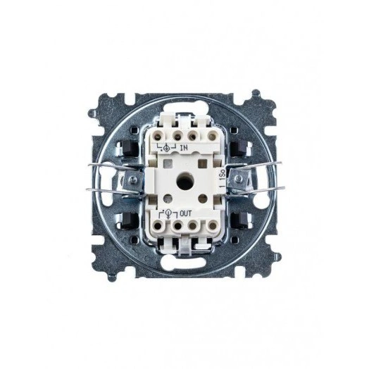 Выключатель 1-кл. СП Levit IP20 сталь/дым. черн. ABB 2CHH590145A6069