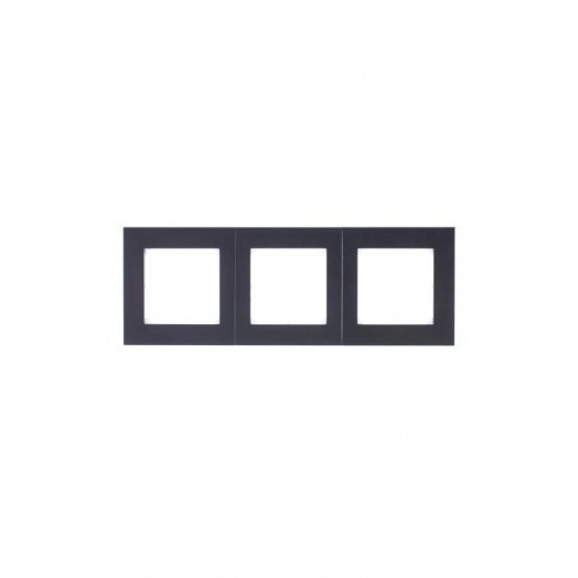 Рамка Levit 3п сталь/дым. черн. ABB 2CHH015030A6069