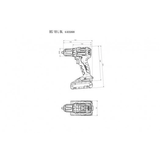 Дрель-шуруповерт аккумуляторная BS 18 L BL 2х2.0 LiIon кейс Metabo 602326500