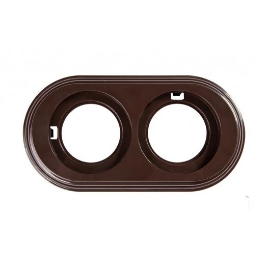 Рамка 2-м Лизетта ретро ABS-пластик корич. Bironi BF1-620-22