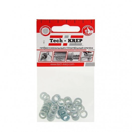 Шайба плоская М5 цинк. DIN 125 (уп.50шт) пакет Tech-Krep 103043 Шайба плоская М5 цинк. DIN 125 (уп.50шт) пакет Tech-Krep 103043
