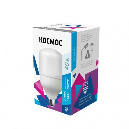Лампа светодиодная HВтLED 40Вт 220В E27 4500К Космос LksmHWLED40WE2745