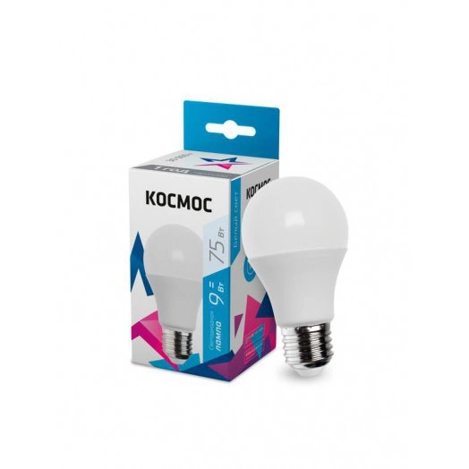 Лампа светодиодная А55 9Вт 4500К Е27 Космос LkecLED9wA55E2745
