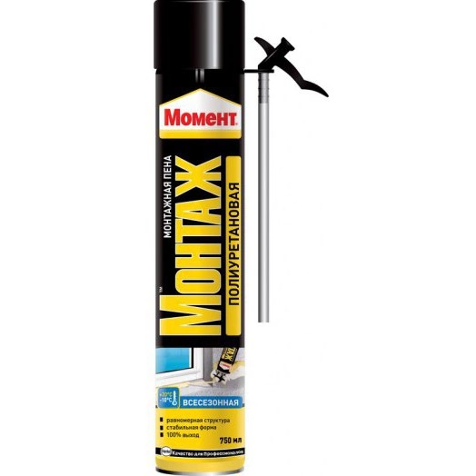 Пена монтажная "Момент" всесезонная стандартная 750мл Момент Б0008057