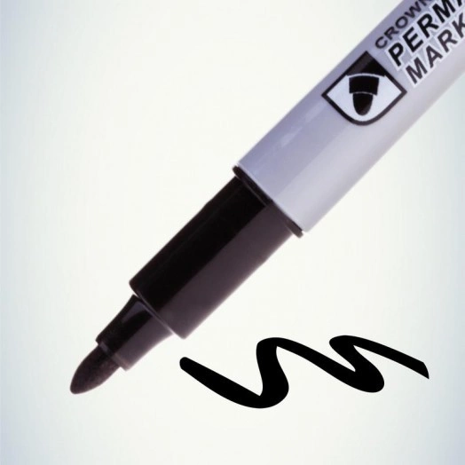 Маркер перманентный "Multi Marker Slim" пулевидный 2мм черн. Crown Б0048243 Маркер перманентный "Multi Marker Slim" пулевидный 2мм черн. Crown Б0048243