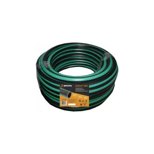 Шланг поливочный ПВХ трехслойн. армир. 3/4 15м зел. Вихрь 73/7/2/9