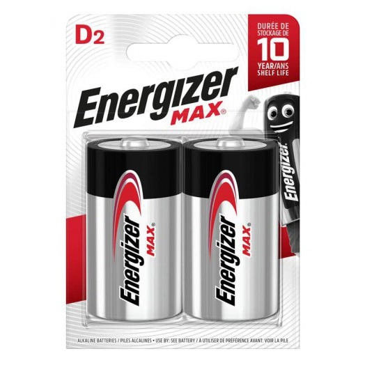 Элемент питания алкалиновый MAX LR20/373 BL2 (блист.2шт) Energizer E302306800