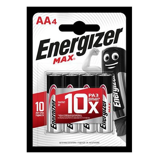 Элемент питания алкалиновый MAX LR6/316 BL4 (блист.4шт) Energizer E300157104