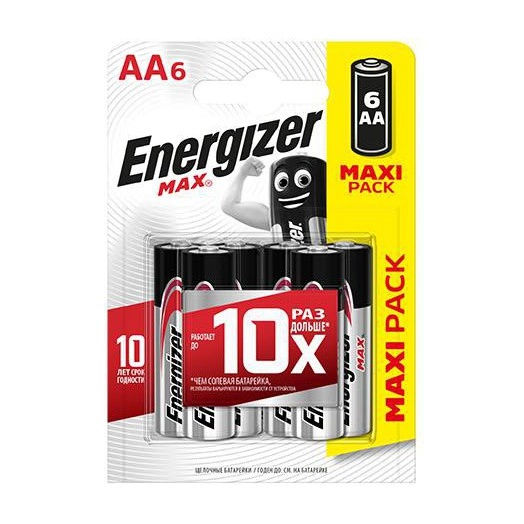 Элемент питания алкалиновый MAX LR6/316 BL6 (блист.6шт) Energizer E301533801