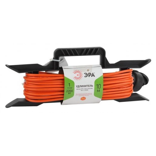 Удлинитель силовой UFx-1-2x1.0-10m-IP44 на рамке б/з 1 гнездо 10м ПВС 2х1 Эра Б0043039