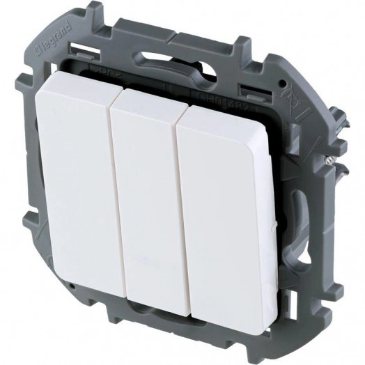 Механизм выключателя 3-кл. Inspiria 20А IP20 250В 10AX бел. Leg 673640