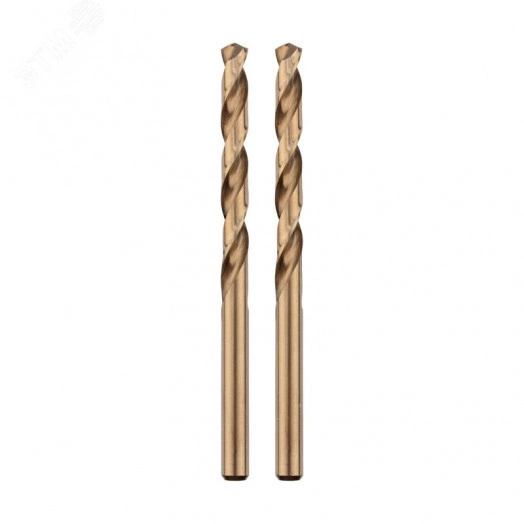 Сверло по металлу 2.5х57х30 мм (сталь HSS-Co 5% M35 P6M5K5) (упак - 2 шт.) DIN 338
