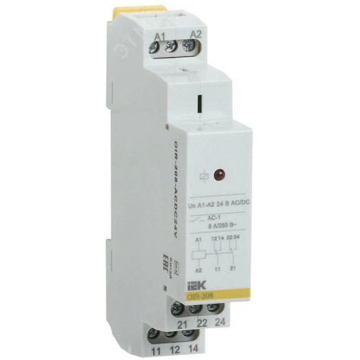 Промежуточное реле OIR 2 конт (8А). 24 В AC/DC