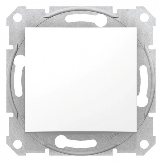 Sedna Переключатель одноклавишный в рамку белый 16А схема 7