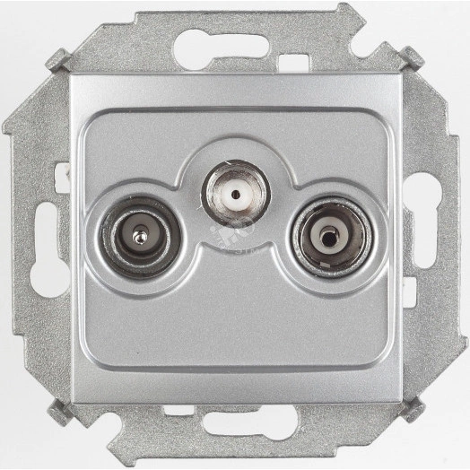 Розетка R-TV-SAT одиночная, винтовой зажим, алюминий
