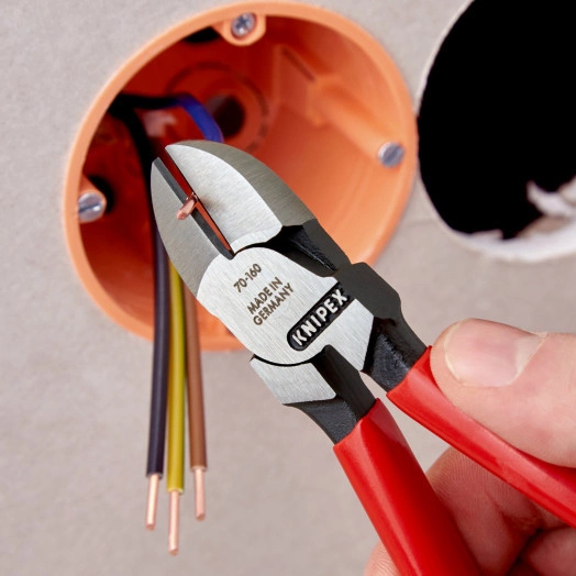 Бокорезы резка - мягкая проволока 4мм проволока средней твердости 3мм твердая проволока 2мм L=160мм 62HRC обливные рукоятки блистер цвет черный