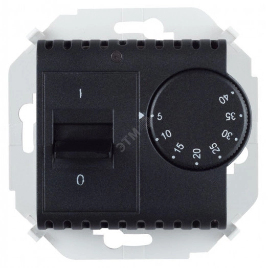Simon15 Регулятор для теплого пола 16А 230В графит