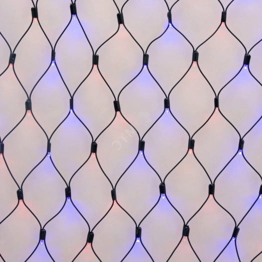 Сетка светодиодная статическое свечение 2*1,5м Соединяемая 288 светодиодов Красно-синий свет Провод черный ULD-N2015-288/SBK RED-BLUE IP67