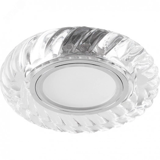 Светильник ИВО-50w G5.3 со светодиодной подсветкой 4000К прозрачный