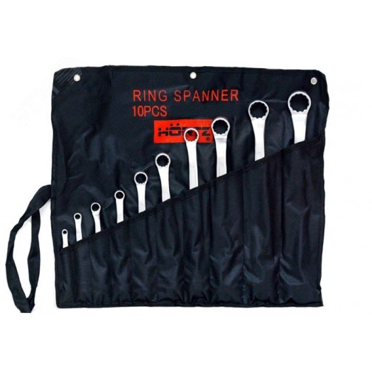 Набор ключей накидных двусторонних 10 шт. (6-30) хромированные