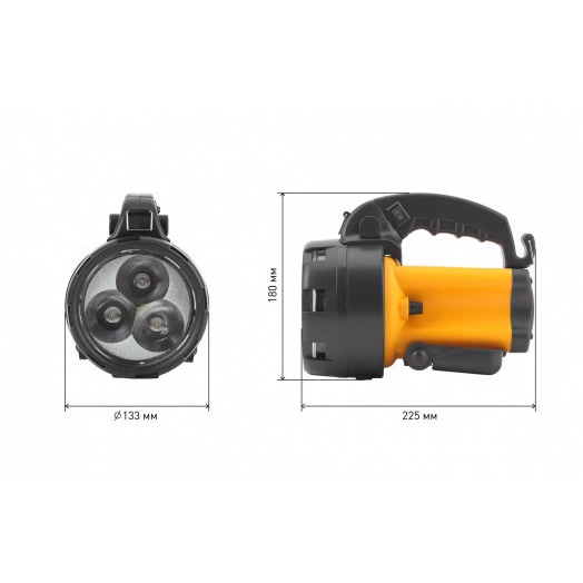 Фонарик кемпинговый походный ударопрочный водонепроницаемый с сигнальной лампой, подставка PA-604 Альфа ЭРА